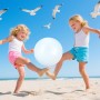DIELOVEHUA Pelota de Playa Inflable, 2 Piezas Pelotas de Playa Hinchable, Juguetes Inflables Pelota para Niños Adultos, para