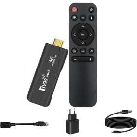 Simpls TV98 TV Stick 2G+16G Android12.1 2.4G 5G WiFi Android Smart TV Box 4K 60Fps Decodificador (Enchufe de la UE)