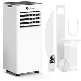 Dr.Prepare Aire Acondicionado Portátil 9000 BTU 4 en 1 para 30m², Refrigeración Deshumidificador Ventilador Modo Reposo,