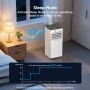 Dr.Prepare Aire Acondicionado Portátil 9000 BTU 4 en 1 para 30m², Refrigeración Deshumidificador Ventilador Modo Reposo,
