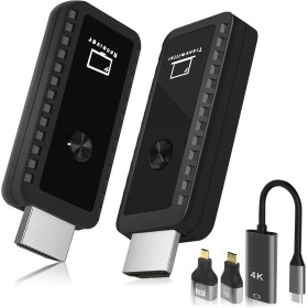 HDMI Inalámbrico Transmisor y Receptor, 1080P Transmisor HDMI Inalámbrico 2.4/5G Wireless HDMI para Transmisión de Vídeo y Audio