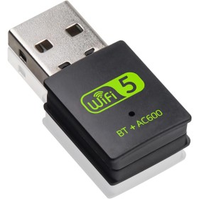 RUIZHI Antena WiFi USB, AC600Mbps Adaptador Red WiFi Dual Band 2.4G/ 5GHz, Receptor WiFi para PC Sobremesa Laptop, Adaptador