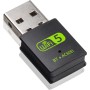 RUIZHI Antena WiFi USB, AC600Mbps Adaptador Red WiFi Dual Band 2.4G/ 5GHz, Receptor WiFi para PC Sobremesa Laptop, Adaptador