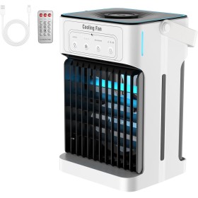 Aire acondicionado portátil para dormitorio, enfriador de aire evaporativo de doble motor con 3 velocidades y 3 niebla,