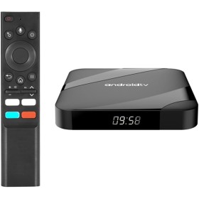 Qussedser ATV Android 14 Smart TV Box 4 GB + 64 GB AV1 S905W2 Quad-Core Dual WiFi Control Remoto por Voz Reproductor Multimedia