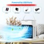Aire acondicionado portátil para dormitorio, enfriador de aire evaporativo de doble motor con 3 velocidades y 3 niebla,