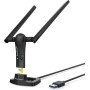 BrosTrend AC1200 - Memoria USB wifi de gran alcance (Wi-Fi, hasta 867 Mbps, 5 GHz, 300 Mbps, 2,4 GHz, con dos antenas de 5 dBi,