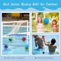 Xiuyer Pelota De Rebote,Bola Que Rebota del Agua Pelota De Playa,Bola De Salto De Agua para Piscina Océano Actividades Al Aire