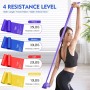 Fokky Gomas Elasticas Musculacion[Set de 4], 1.5M/1.8M Bandas Elasticas Musculacion, Cintas Elasticas Musculacion con Bolsa de