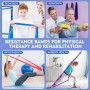 Fokky Gomas Elasticas Musculacion[Set de 4], 1.5M/1.8M Bandas Elasticas Musculacion, Cintas Elasticas Musculacion con Bolsa de