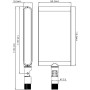 Alfa Network Antena de Panel Interior direccional APA-M25 de Doble Banda de 2.4 GHz/5 GHz 8/10 dBi de Alta Ganancia con Conector