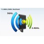 Alfa Network Antena de Panel Interior direccional APA-M25 de Doble Banda de 2.4 GHz/5 GHz 8/10 dBi de Alta Ganancia con Conector