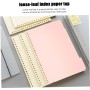 OFFSCH 5 Pestaña Insertable Cuaderno Recargable Office Cuadernos Para La Escuela Libreta De Rayas Anchas Divisores Multi