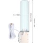 Antena Omnidireccional de Alta Ganancia, Antena 12dBi con Cable de 5 Metros, Enrutador WiFi Macho SMA de 698-2700MHz para