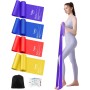 Fokky Gomas Elasticas Musculacion[Set de 4], 1.5M/1.8M Bandas Elasticas Musculacion, Cintas Elasticas Musculacion con Bolsa de