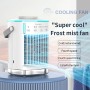 Enfriador de aire, aire acondicionado portátil, mini aire acondicionado 4 en 1, 2 niebla fría, 4 velocidades de viento, 7 luces