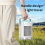 Enfriador de aire, aire acondicionado portátil, mini aire acondicionado 4 en 1, 2 niebla fría, 4 velocidades de viento, 7 luces