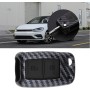 YINETTECH Carcasa de silicona de fibra de carbono ABS con 2 botones para llaves de coche, llavero inteligente con llavero