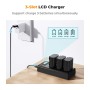 K&F Concept 3-Pack NP-FZ100 Batería 2280mAh y Cargador LCD de 3 Ranuras para Sony FX3 FX30 A7 III A7 IV A7R III A7R IV A9 A6600