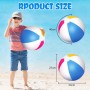 Kezidhp Pelota de Playa Inflable 4 Piezas (40cm) - Juego de Pelotas de Agua con Paneles Multicolor para Piscina, Fiesta de