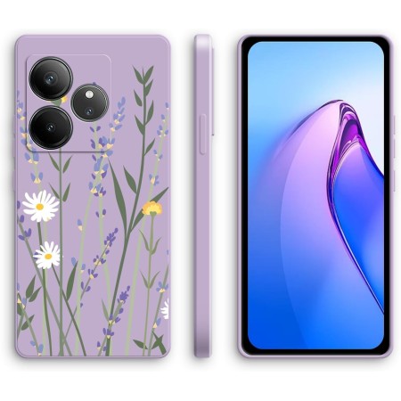 XINYEXIN Funda para Realme GT 6 / Realme GT 6T, Funda Ultrafino de Silicona Suave a Prueba de Golpes con un Patrón Lindo, Diseño