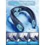 Staholz Aire acondicionado de cuello portátil, ventiladores de cuello de flujo de aire de 360° hacia arriba y hacia abajo que