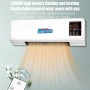 Rrlihjgu Unidad De Aire Acondicionado De Pared Para Dormitorio, Climatizador Inteligente Con Calefacción, Dispositivo De