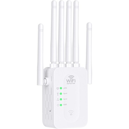 2025 Nuevo Potente repetidor WiFi, Amplificador Extensor WiFi, con 2 Puertos ethernet, 6 Antenas, transmisión de Alta frecuencia