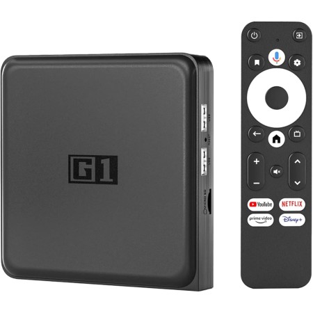Android TV Box G1 4K HDR Smart Streaming Player | Reproductor | 4GB RAM | WiFi 6 USB LAN | Chromecast | Netflix | Prime Video |