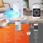 ANGFA - Aire acondicionado portátil, mini ventilador evaporativo de refrigeración con 3 velocidades y 3 niveles de
