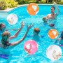 Glovios Pelota Playa Hinchable, 9 Piezas Lentejuelas Bola Hinchable, Pelota Playa Inflable de Colores para Juguetes de Playa
