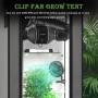 Brogachy Ventilador de crecimiento de 10 W con clip, Grow box con 10 velocidades,motor EC trifásico ventilador de clip para