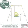 SMOBY Life, Columpio de Metal para Bebé, Asiento Seguro con Barra Antivuelco, Resistente a los Rayos UV, Optimo para Interior y