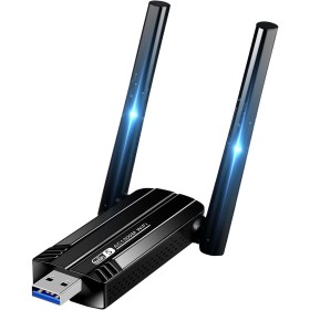 AC1300 Antena WiFi USB, Adaptador WiFi USB para pc, Adaptador Red WiFi, Doble Banda 5GHz (867Mbps) y 2.4GHz(400Mbps) USB3.0