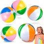 BBTO 5 Pelotas de Playa Hinchables de 60 cm Bola de Piscina Hinchable de Arcoíris Juguete de Pelota Inflable de Fiesta de Verano