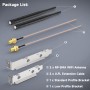 Bingfu Antena WiFi Doble Banda de 2,4 GHz 5,8 GHz + 25 cm Cable de Extensión U.FL IPEX MHF4 a RP-SMA Hembra + Soporte de Ranura