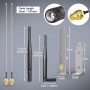 Bingfu Antena WiFi Doble Banda de 2,4 GHz 5,8 GHz + 25 cm Cable de Extensión U.FL IPEX MHF4 a RP-SMA Hembra + Soporte de Ranura