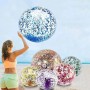 SHJOEE 5 Piezas Pelotas De Playa Hinchable 60cm Color Pelotas De Agua Inflable Gigante con Lentejuelas para Adultos Niños