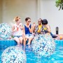 SHJOEE 5 Piezas Pelotas De Playa Hinchable 60cm Color Pelotas De Agua Inflable Gigante con Lentejuelas para Adultos Niños