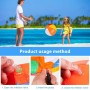 mizikuu 6 Piezas Pelota de Playa Hinchable, 25cm Colores Pelota de Agua Inflables Durabilidad Niños Adultos para Verano Juguetes