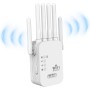 Repetidor WiFi, Nuevo 1200Mbps Amplificador Señal WiFi, Doble Banda 5GHz y 2.4GHz Amplificador WiFi con WPS, 6 Potentes Antenas
