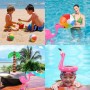 Evance 14 Piezas Inflables Palmeras Flamingo Juguetes Inflables Banana Bolas de Playa Volando Loro Tiburón Juguete Flamenco con