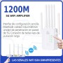 Repetidor WiFi, Nuevo 1200Mbps Amplificador Señal WiFi, Doble Banda 5GHz y 2.4GHz Amplificador WiFi con WPS, 6 Potentes Antenas