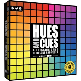 The OP Usaopoly | Juego de mesa Hues and Cues en inglés para toda la familia | Juego de fiesta para 3-10 jugadores | Para jugar