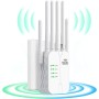 Repetidor WiFi,Amplificador señal WiFi Potente,6 Antenas,2 Puertos LAN,repetidores WiFii para el Hogar y la Oficina,Cobertura de