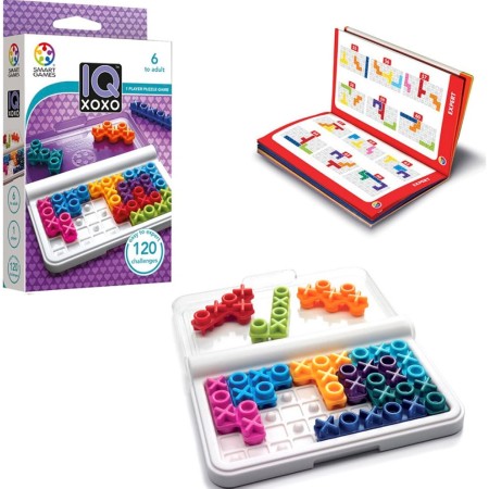 Smart Games -IQ Puzzler Pro, juego de rompecabezas con 120 desafíos, 3 modos de juego, más de 6 años