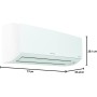 Daikin Condicionador de aire de pared fijo mono ATXQ35A 9000 BTU/hr 3 Star con Control remoto, Modo de espera con ahorro