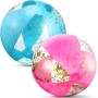 Glitter Pelota de Hinchable Beach,Lentejuelas Bola Hinchable,Transparente Pelotas de Playa para Actividades de Verano al Aire