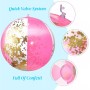 Glitter Pelota de Hinchable Beach,Lentejuelas Bola Hinchable,Transparente Pelotas de Playa para Actividades de Verano al Aire