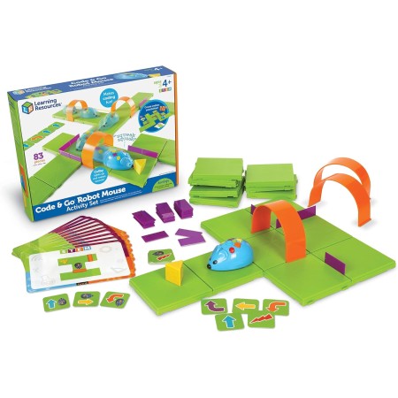 Learning Resources Code and Go, Conjunto de Actividades del ratón Robot, 10 cm
